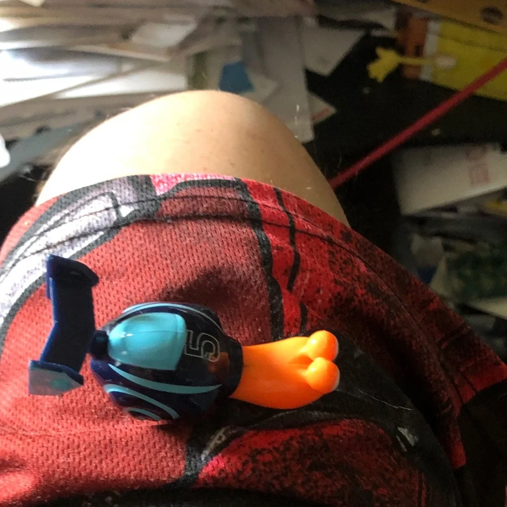 Blue and Orange Number 5 Toy Racer